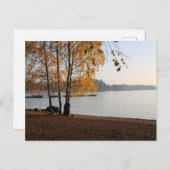 Herbst Abend durch Ostsee in Finnland Postkarte (Vorne/Hinten)