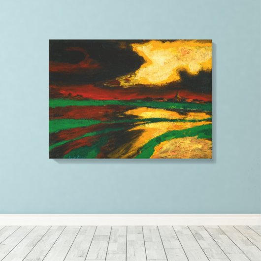 Herbst-Abend | Emil Nolde | Leinwanddruck (Insitu (Holzboden))