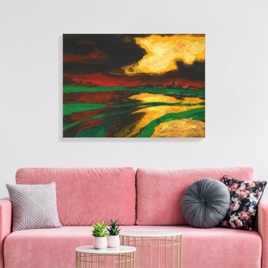 Herbst-Abend | Emil Nolde | Leinwanddruck (Insitu (Wohnzimmer))