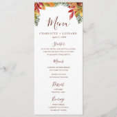 Herbst-Abendmenü Menükarte (Vorderseite)