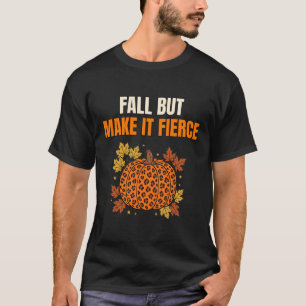 Herbst, aber mach's wild T-Shirt — Leopard Kürbis 