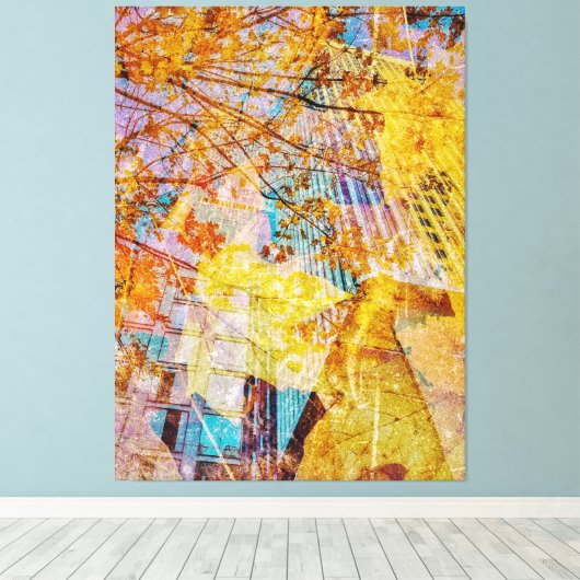 Herbst Abstrakt Leinwanddruck (Insitu (Holzboden))