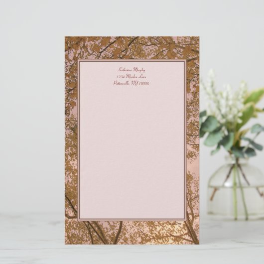 Herbst-Abstrakt-Stationierung Briefpapier (Stehend Vorderseite)