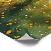 Herbst Abstrakt Wasserfarben Kunst Poster (Ecke)