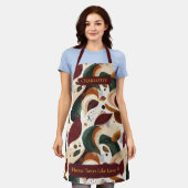 Herbst Abstrakte Blätter Schürze mit Individuelle  (Getragen)