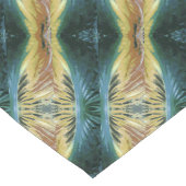 Herbst Abstraktes Leaf Art Green Yellow Brown Großer Tischläufer (Ecke)