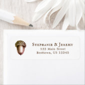 Herbst-Acorn-Hochzeit-Rücksendeadresse (Insitu)