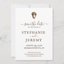 Herbst-Acorn Save the Date Einladung