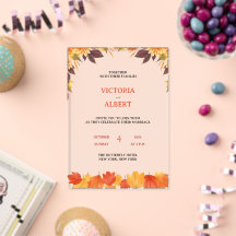 HERBST-ACRYL-HOCHZEITSEINLADUNG