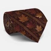 Herbst-Ahorn-Regency-Luxus-Herbsthochzeit Krawatte (Gerollt)