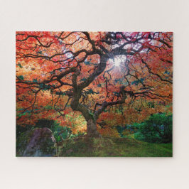 Herbst Ahornbaum in Portland Japanischer Garten Puzzle