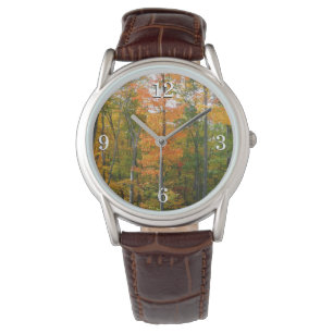 Herbst-Ahornbäume Herbstfotografie Armbanduhr