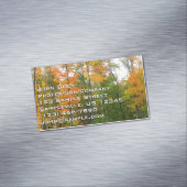 Herbst-Ahornbäume Herbstfotografie Magnetische Visitenkarte (Beispiel)