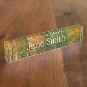 Herbst-Ahornbäume Herbstfotografie Namensplakette (Seite)