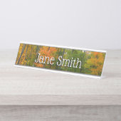 Herbst-Ahornbäume Herbstfotografie Schreibtischnamensplakette (Vorderseite )