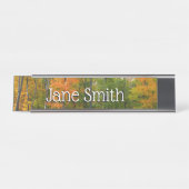 Herbst-Ahornbäume Herbstfotografie Schreibtischnamensplakette (Vorderseite )