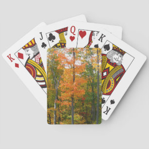 Herbst-Ahornbäume Herbstfotografie Spielkarten