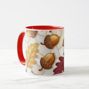 Herbst-Ahornblatt-Eichel Tasse