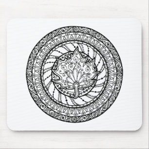 Herbst-Ahornblatt-Gekritzel Mousepad