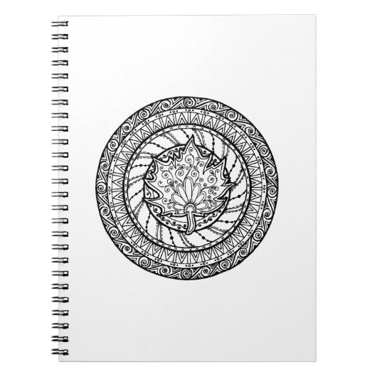 Herbst-Ahornblatt-Gekritzel Notizblock (Vorderseite)