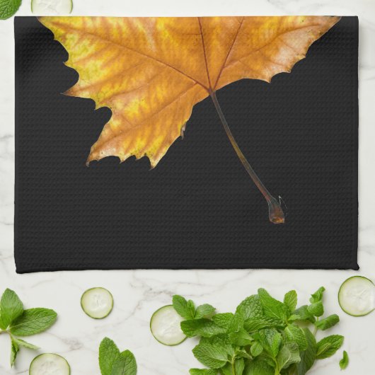 Herbst-Ahornblatt Geschirrtuch (Gefaltet)
