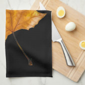 Herbst-Ahornblatt Geschirrtuch (Viertel Falte)