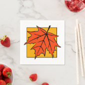 Herbst-Ahornblatt Orange Serviette (Beispiel)