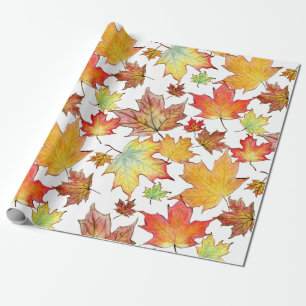 Herbst-Ahornblatt-Packpapier Geschenkpapier