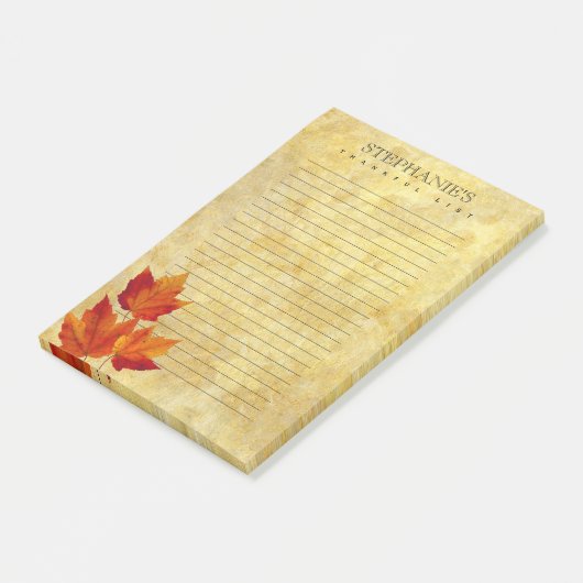 Herbst-Ahornblatt Post-it Klebezettel (angewinkelt)