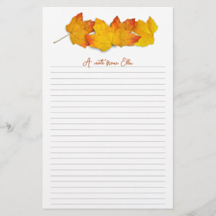 Herbst-Ahornblatt-Rand, liniertes Schreibpapier Briefpapier
