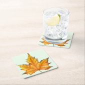 Herbst-Ahornblatt Rechteckiger Pappuntersetzer (Vor Ort)