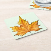 Herbst-Ahornblatt Rechteckiger Pappuntersetzer (angewinkelt)