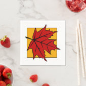 Herbst-Ahornblatt Rot Serviette (Beispiel)
