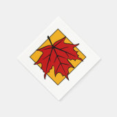 Herbst-Ahornblatt Rot Serviette (Ecke)