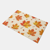 Herbst-Ahornblätter-Fallmuster Fußmatte (Schrägansicht)