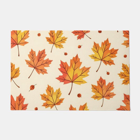 Herbst-Ahornblätter-Fallmuster Fußmatte (Vorderseite)