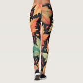 Herbst Ahornblätter Farbige Muster Leggings (Rückseite)