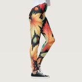 Herbst Ahornblätter Farbige Muster Leggings (Rechts)