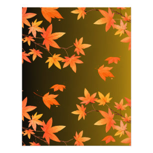 Herbst-Ahornblätter-Foto-Vergrößerung – Herbst-Tri Fotodruck