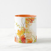 Herbst-Ahornblätter mit individuellem Text Tasse (Zentrum)
