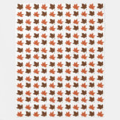 Herbst-Ahornblätter-Muster Fleecedecke (Vorderseite)
