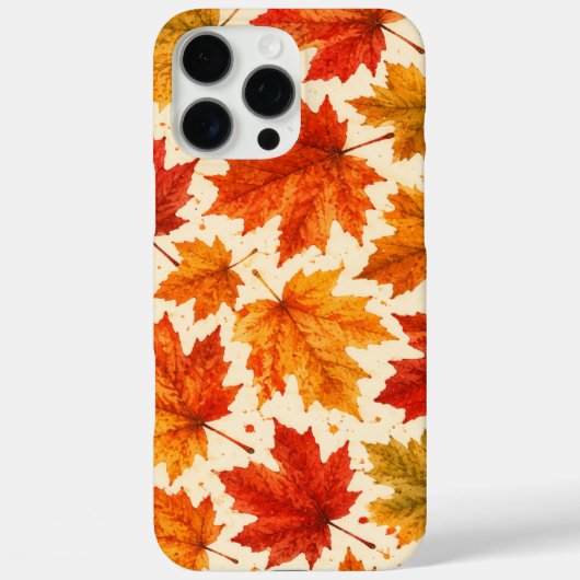 Herbst-Ahornblätter-Muster | Herbst Orange-Rotes B Case-Mate iPhone Hülle (Rückseite)