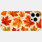 Herbst-Ahornblätter-Muster | Herbst Orange-Rotes B Case-Mate iPhone Hülle (Rückseite (Horizontal))