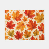 Herbst-Ahornblätter-Muster | Herbst Orange-Rotes B Fußmatte (Vorderseite)