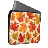 Herbst-Ahornblätter-Muster | Herbst Orange-Rotes B Laptopschutzhülle (Vorne Rechts)