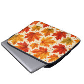 Herbst-Ahornblätter-Muster | Herbst Orange-Rotes B Laptopschutzhülle (Vorne Knopf)