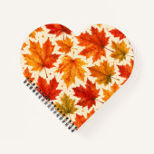 Herbst-Ahornblätter-Muster | Herbst Orange-Rotes B Notizblock (Vorderseite)