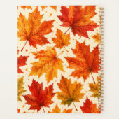 Herbst-Ahornblätter-Muster | Herbst Orange-Rotes B Planer (Rückseite)