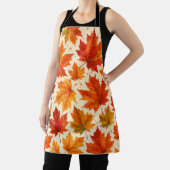 Herbst-Ahornblätter-Muster | Herbst Orange-Rotes B Schürze (InSitu)