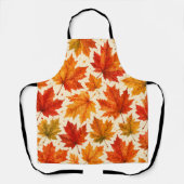 Herbst-Ahornblätter-Muster | Herbst Orange-Rotes B Schürze (Vorderseite)